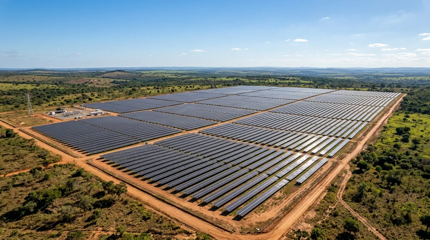 Painéis solares instalados