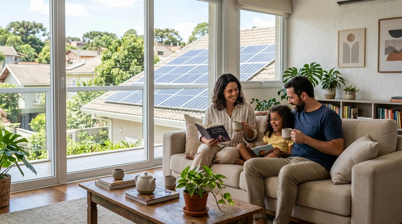 Imagem de um painel solar