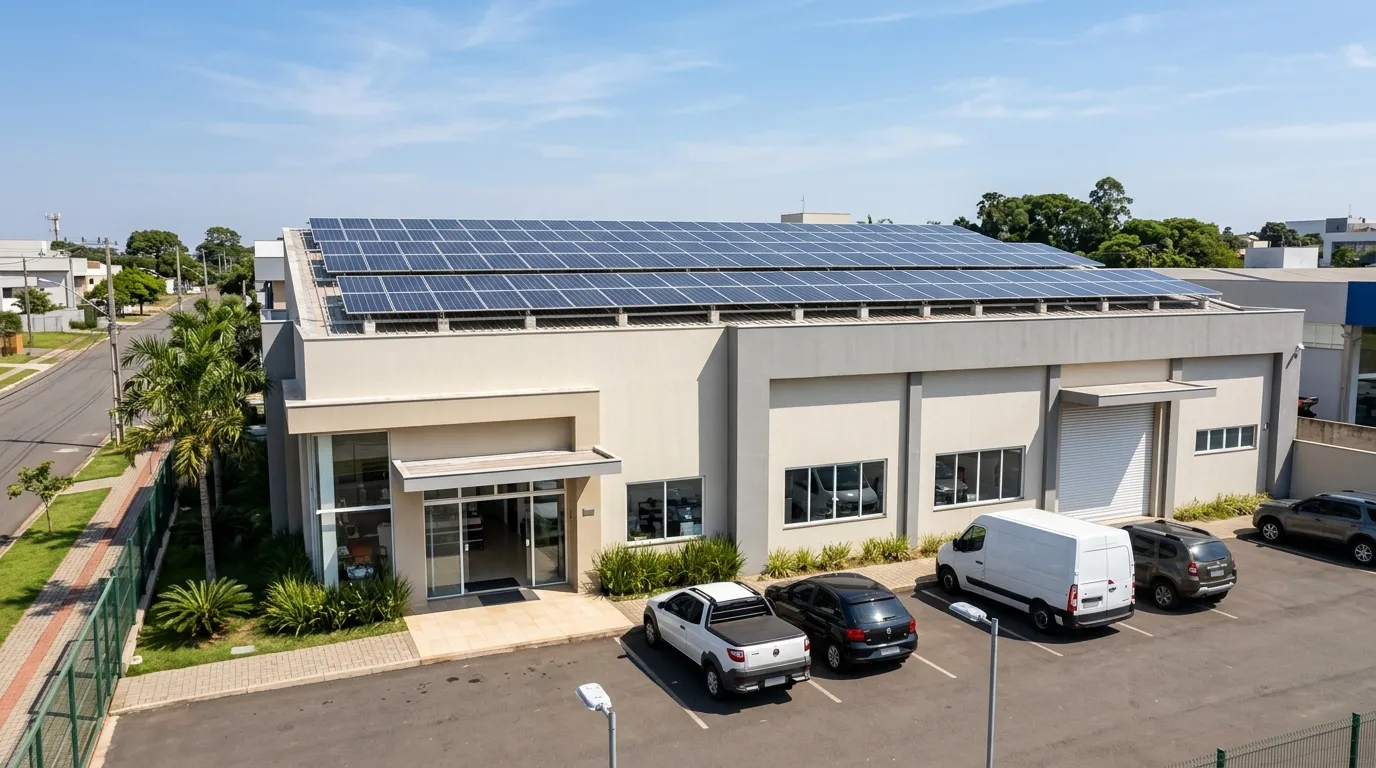 Imagem de um painel solar