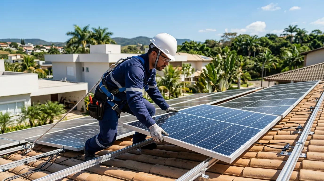 Instalação de painéis solares fotovoltaicos